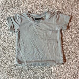 Little Bipsy Gray Short Sleeve Tee with Pocket